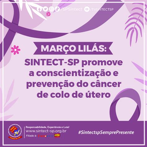 Março Lilás SINTECT SP promove a conscientização e prevenção do câncer