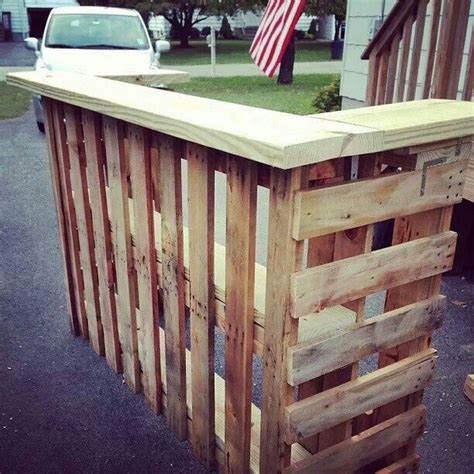 Diy Fun Building Pallet Outdoor Bar And Stools