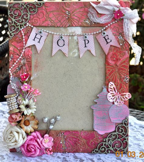 Altered Shabby Chic Frame Manualidades Portaretraros Cajas Decoradas