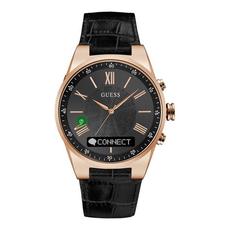 Reloj Guess Hombre C0002MB3 Connect Piel Negro Quartz Pila Elegante