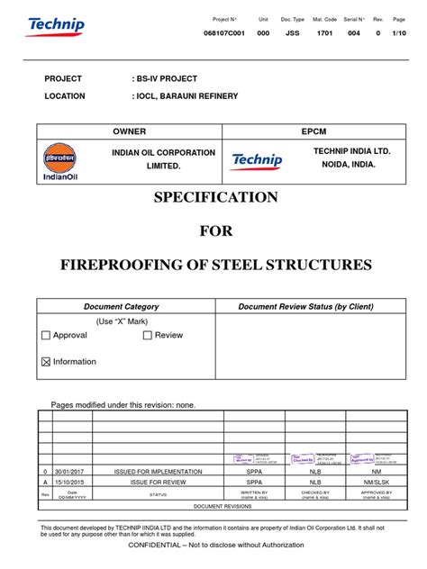 FireProofing Specification | PDF | Structural Steel | Pipe (Fluid ...