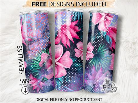 Pretty Tropical Tumbler Wrap Tumbler Wrap Png For Sublimation Tumblers