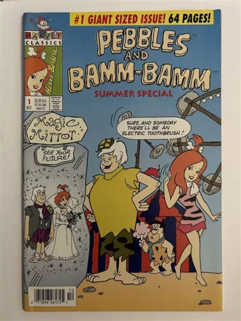 Pebbles And Bamm Bamm Summer Special 1 Flintstones 3d Harvey 1993 Rare