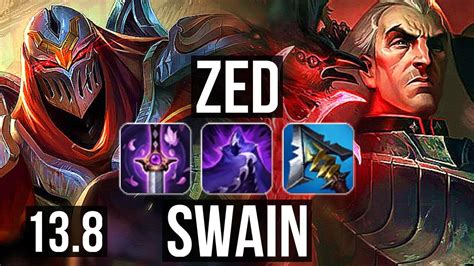 Zed Vs Swain Mid 13 Solo Kills 18m Mastery 700 Games Godlike