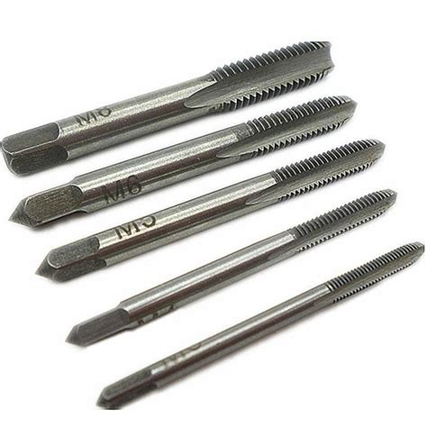 5pcs 3mm 8mm Hand Screw Thread Metric Plug Tap Drill M3 M4 M5 M6 M8