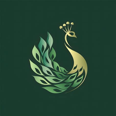 Premium Photo Full Color Peacock Logo