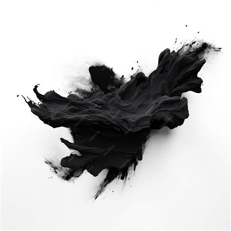 Premium AI Image | Abstract Black Photoshop Brush on Plain White Background