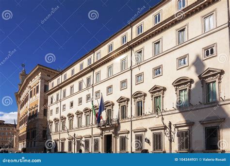 Facade Of The Chigi Palace In Rome Editorial Photo Image Of City