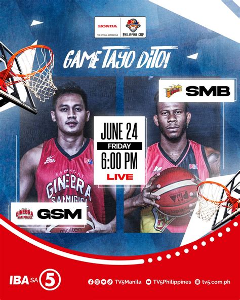 Tv On Twitter Honda Th Season Pba Philippine Cup Brgy Ginebra