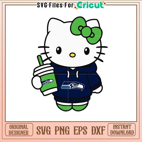 Seattle Seahawks Hello Kitty SVG – svg files for cricut
