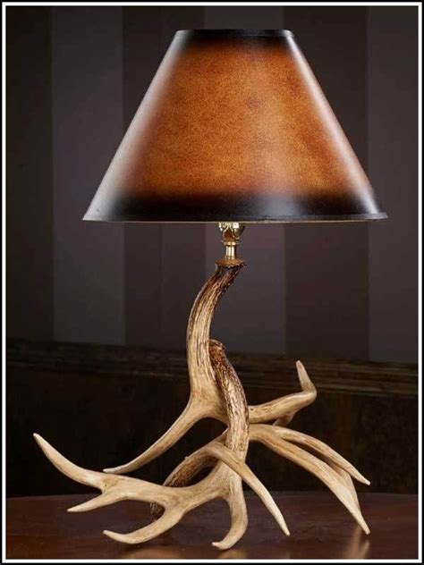 New Whitetail Deer Antler Antlers Table Lamp Light Rustic Decor Made