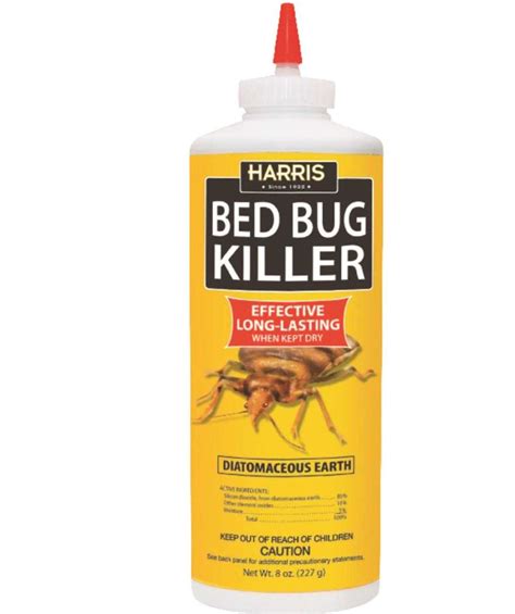 Harris Bed Bug Killer Diatomaceous Earth Powder Fast Kill With