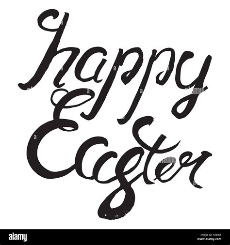 Happy Easter Lettering Badge And Card For Celebration Easter Day