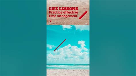 Life Lesson Series Practice Effective Time Management Youtube