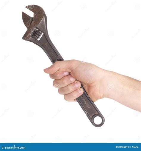 Hand Holding Wrench Stock Photo Image Of Industry Handy 33425610