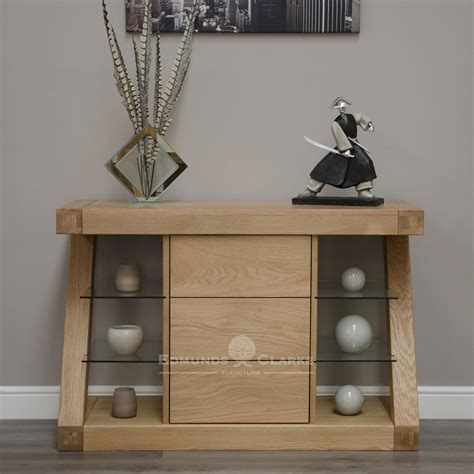 Z Designer Solid Oak Small Sideboard Edmunds And Clarke Furniture