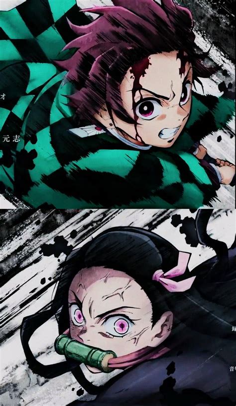 Download Demon Slayer Tanjiro Nezuko Fighting Wallpaper | Wallpapers.com