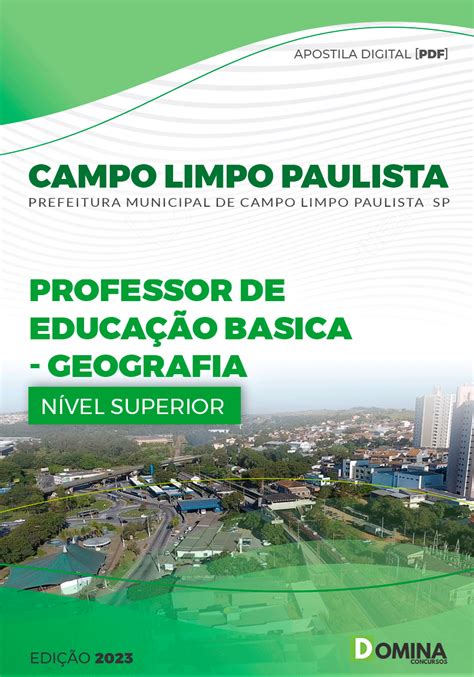 Apostila Pref Campo Limpo Paulista Sp 2023 Professor Ii Geografia