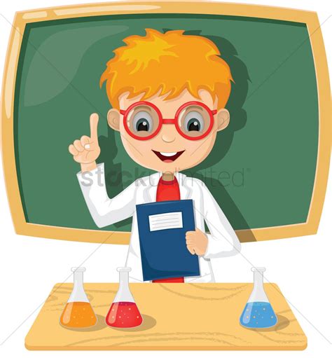 Cartoon Chemistry Classroom Illustration Chemistry Teacher Clip Art