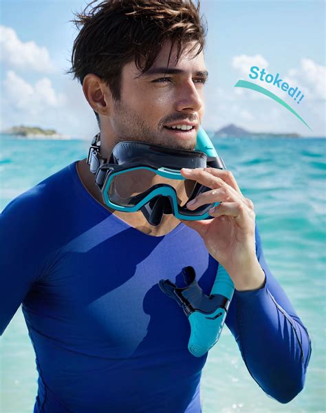 Snorkeling Gear For Adults Kwambiri Dry Top Snorkel Set