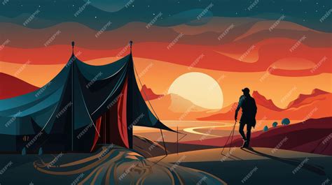 Premium Photo Nomadic Lifestyle Photo Realistic Illustration