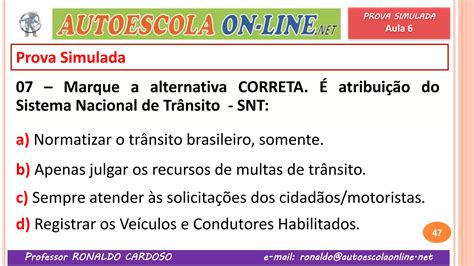 Curso De Legislação De Trânsito Em Auto Escola Processo De