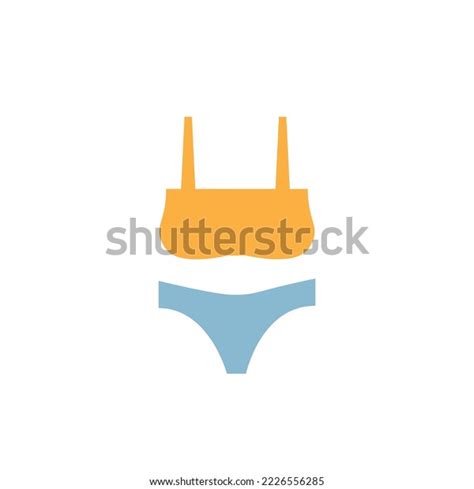 Flat Style Bikini Swimsuit Vector Illustartion Stock Vector Royalty Free Shutterstock