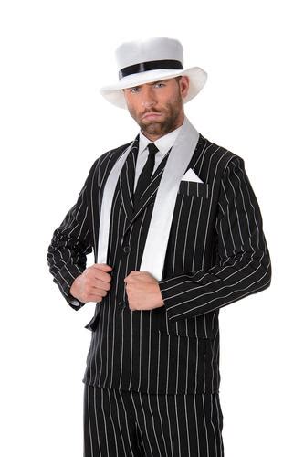 Gangster Boss Mens Fancy Dress 20s Mafia Pinstripe Suit Adults 1920s Costume New Ebay