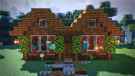 Minecraft How To Build A Cozy Survival House Tutorial YouTube