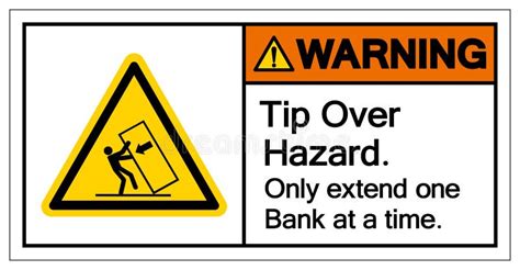 Warning Tip Over Hazard Symbol Sign Vector Illustration Isolate On