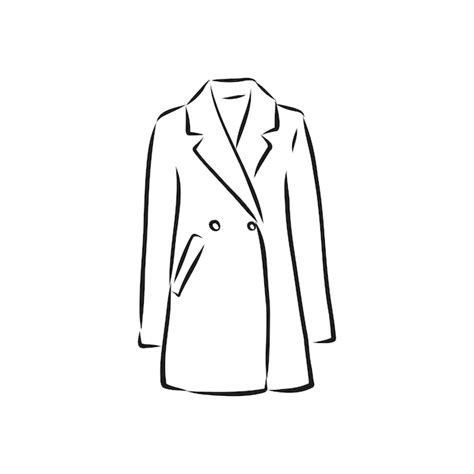 Manteau Femme Croquis Plat De Mode Manteau De Femme De Dessin