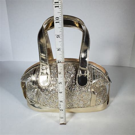 Vintage Claire S Gold Glitter Small Purse Handbag Gem