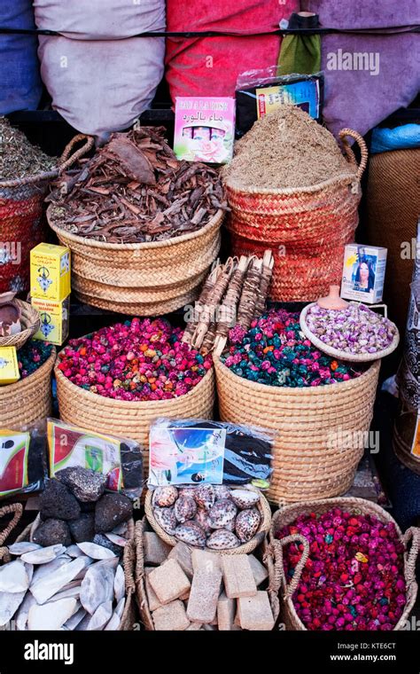 Spices In A Souk In Marrakesh Morocco Stock Photo Alamy