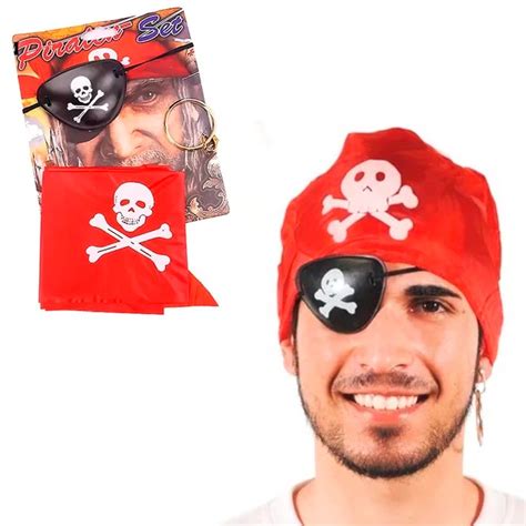 Kit Pirata 3 Peças Para O Halloween Festa Fantasia Compre Agora