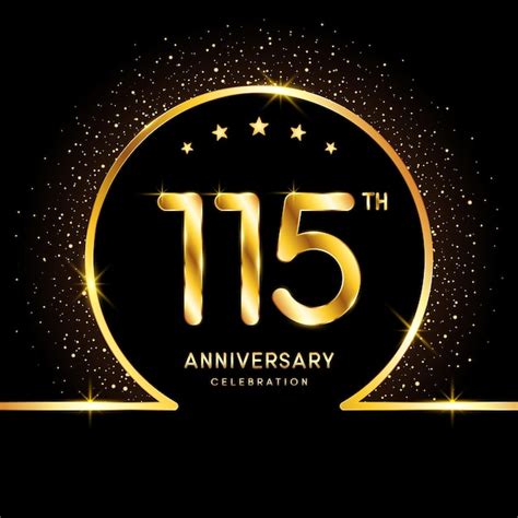 Premium Vector 115th Anniversary Logotype Golden Anniversary Logo