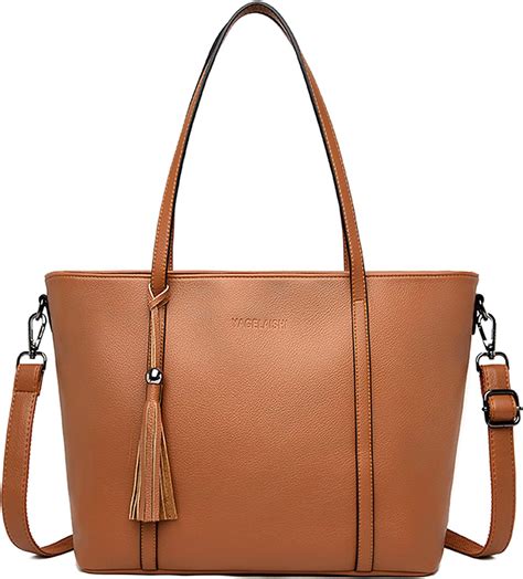 Leather Tote Bags For Women Work A4 Size Large Capacity Crossbody