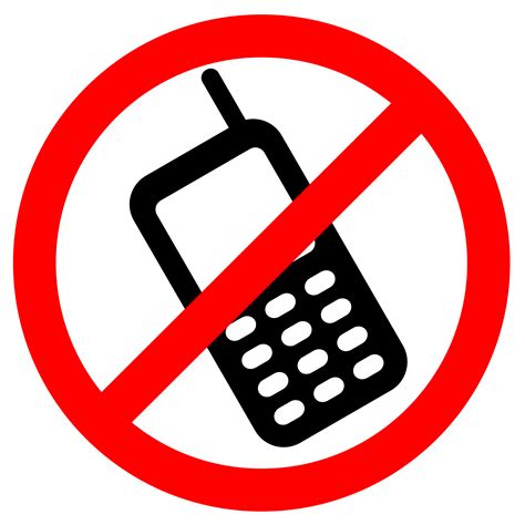 Clipart - No Cell Phones Allowed