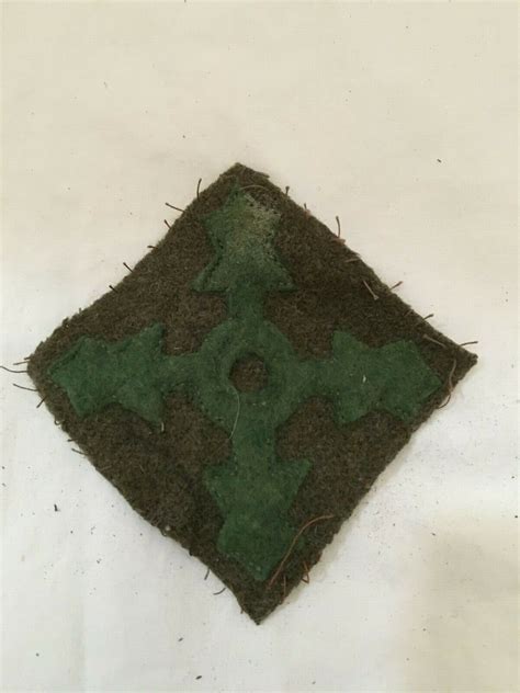 WWI US Army 4th Division Patch Wool Felt AEF EBay