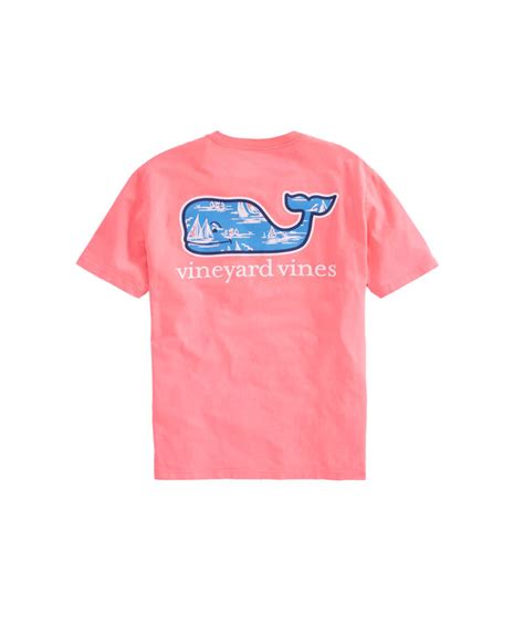 Shop Sailing Scene Whale Fill Pocket T Shirt At Vineyard Vines