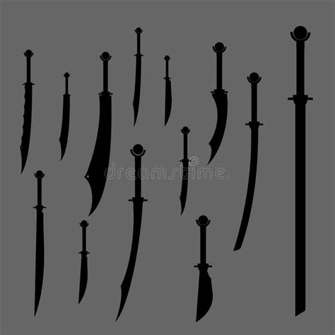 Swords Set Sword Isolated Military Sword Ancient Weapon Design