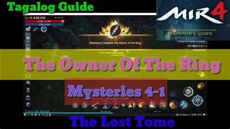 Mir4 The Owner Of The Ring Mysteries 4 1the Lost Tome Tagalog Guide