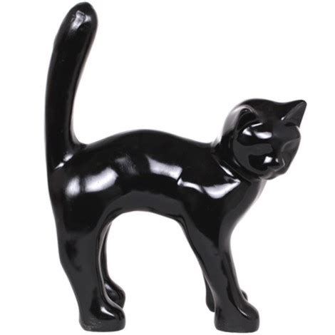 Statue en résine CHAT noir 45 cm Prince Décoration