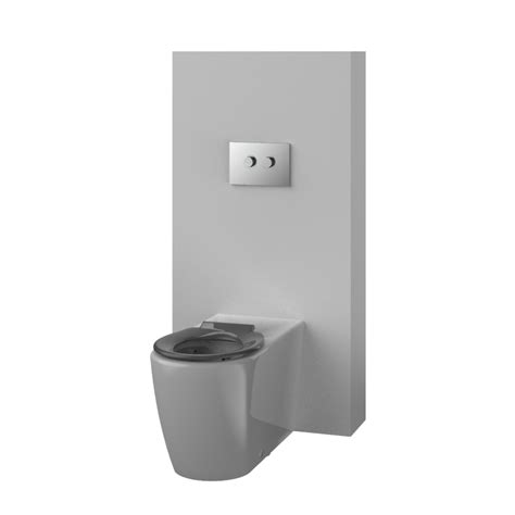 Toilet Suite 800mm Pan As14281 Dda In Wall Cistern Grey Seat Raised B