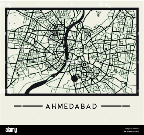 Abstract Ahmedabad City Map - Illustration as EPS 10 File Stock Vector Image & Art - Alamy