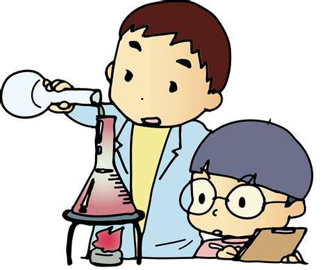 Science Teacher With Student Free Vector Clipart Images On