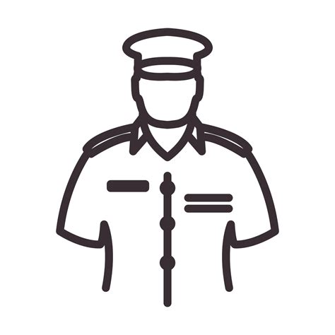 Polizei Oder Sicherheitsmann Linien Einheitliches Logo Symbol Vektor