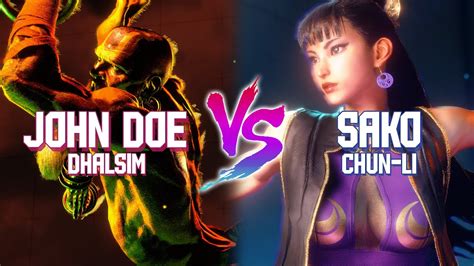 SF6 John Doe Dhalsim VS SAKO Chun Li Street Fighter 6 YouTube