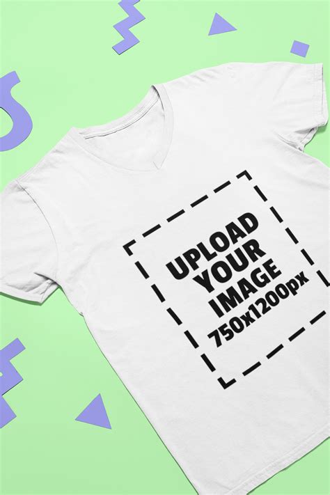 Mockup Of A T Shirt Lying Flat Over Cut Out Shapes By Placeit