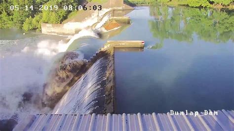 Watch Exact Moment Of Partial Dam Failure At Lake Dunlap