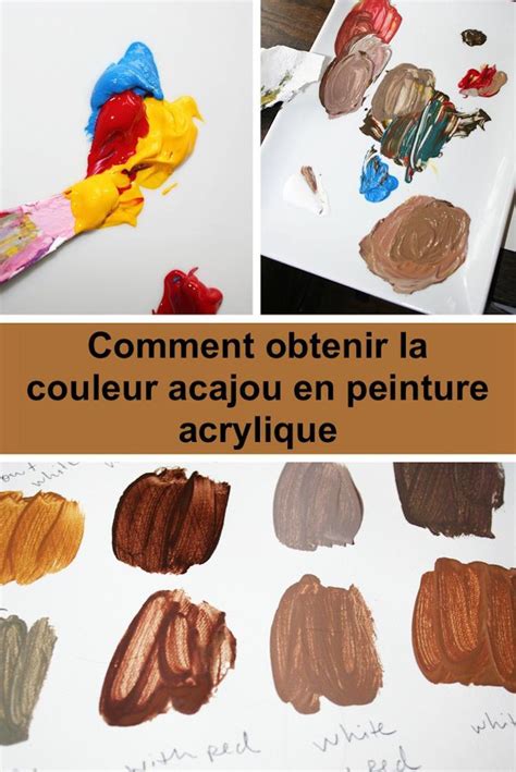 M Langer Sa Propre Couleur Acajou En Peinture Acryique Modern Art